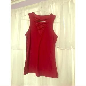 Red tank top